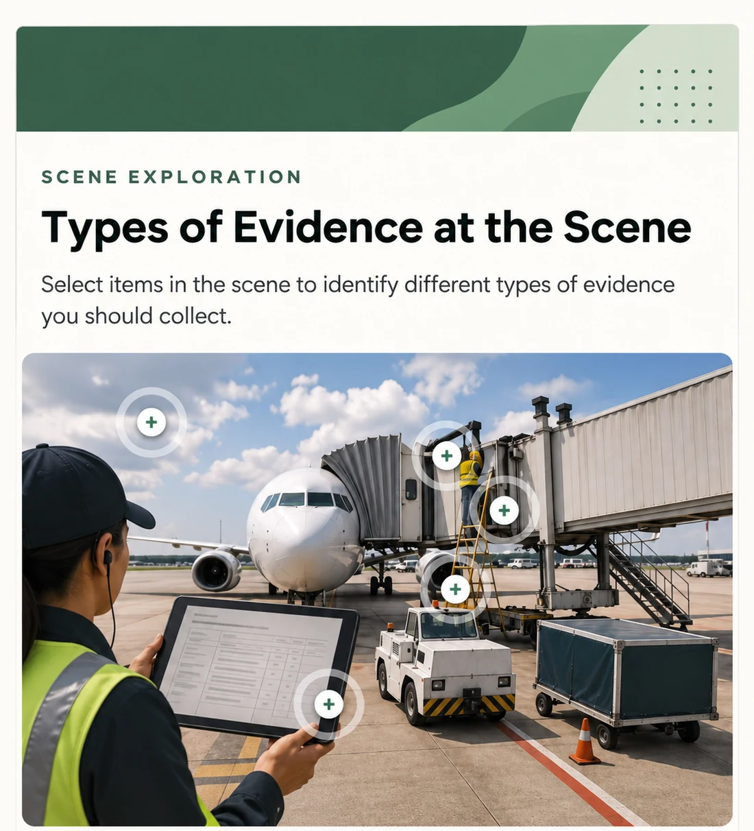 Types of Evidence at the Scene.